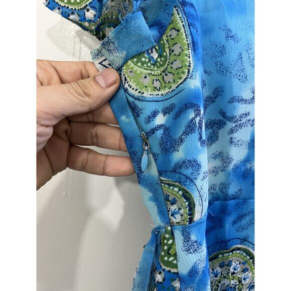 Y2K 90s Top M Paisley Art Groovy Fairy Festival Indie Dainty Feminine Dreamy - Picture 8 of 12